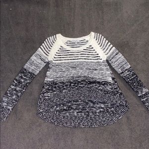 Keighley Black and White Scoop Neck knit sweater